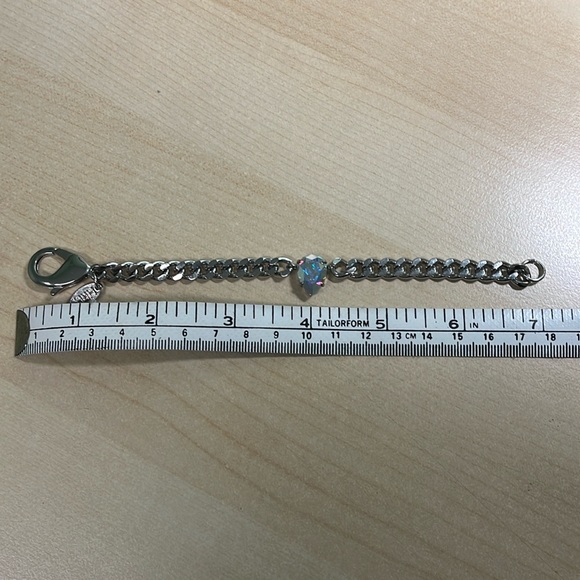 Hrh Collection Micro Dauphine Bracelet - Silvertone, Unicorn AB - Picture 7 of 7